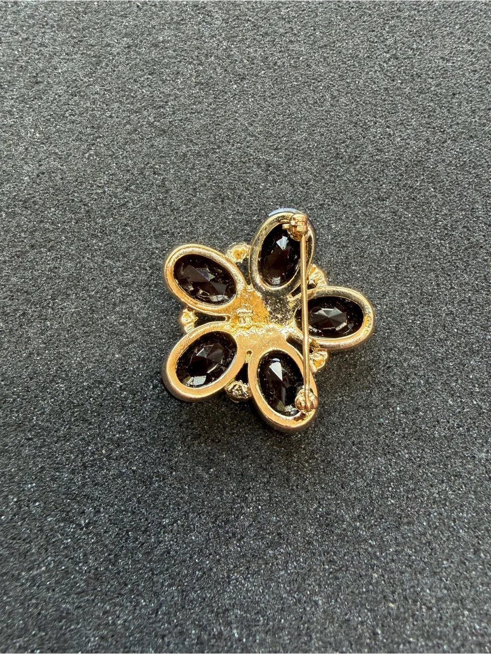 Vintage Liz Claiborne Gemstone Flower Brooch